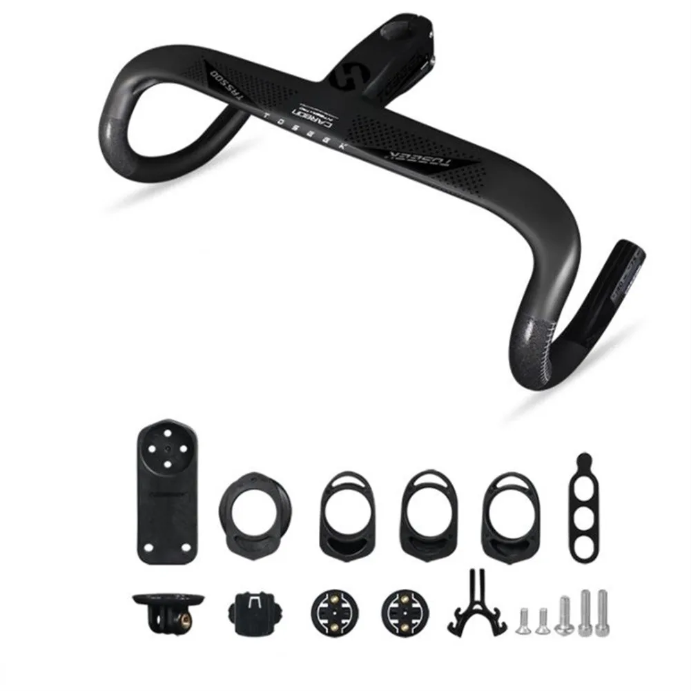 Купить Велосипедный руль из углеродного волокна, интегрированная ручка для дорожного велосипеда, компьютерное крепление для камеры Cateye Bryton Garmin ...