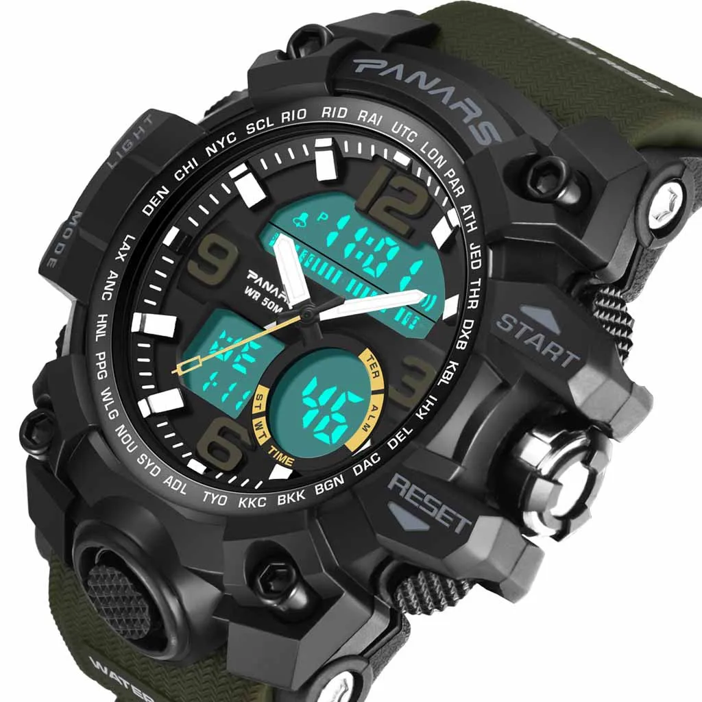 Высококачественные часы два места многофункциональный двойной дисплей