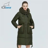 icebear 2021 winter casual and warm womens parka fashionable high end ladies cotton padded clothing gwd20126i