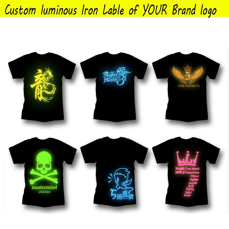 10 шт. виниловый Утюг на футболке светящаяся в темноте теплопроводная пленка с