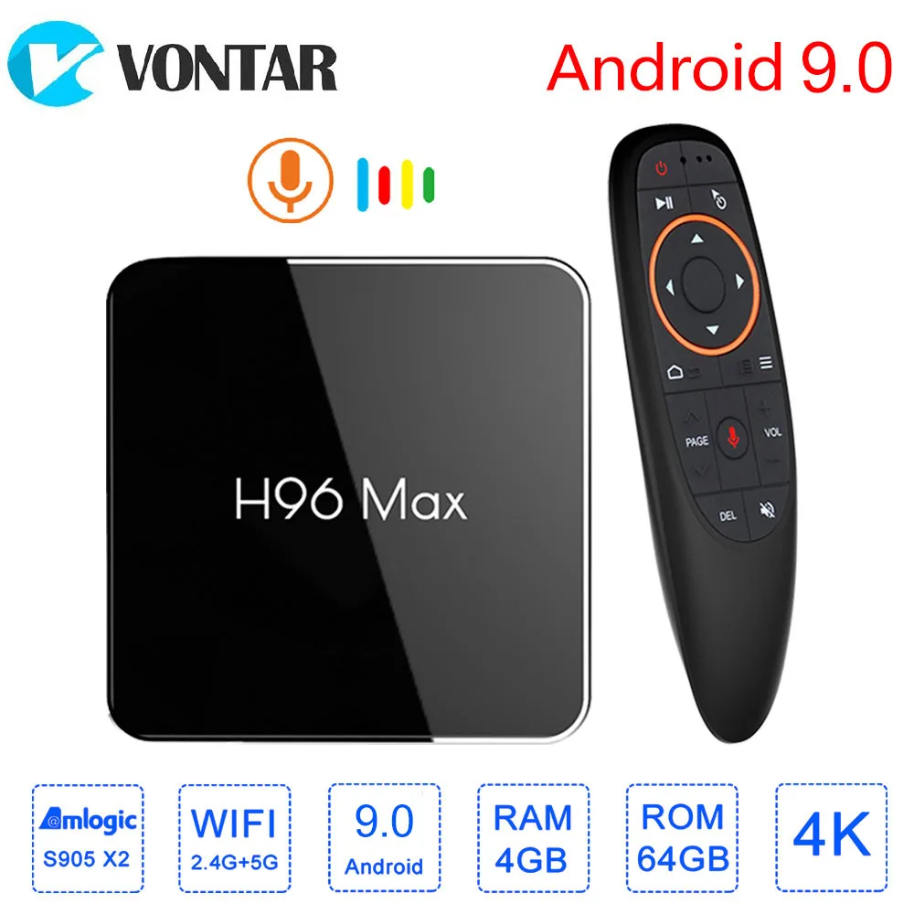 Android 9 0 ТВ-приставка H96 MAX X2 Amlogic S905X2 4 Гб 64 H.265 1080p 4K 60fps USB3.0 Google Play Smart Player H96Max