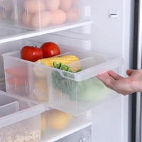 household compartment refrigerator stores rectangular frozen plastic drawer fresh keeping drawer food kitchen egg storage box