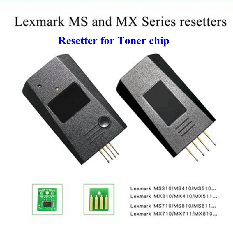 Совместимый для Lexmark скрывающее средство лучшее решение для MS/MX 310/410/510/610/710/810 серии тонер чипы для барабан чипы 20 кредиты - Цвет: Resetter for toner