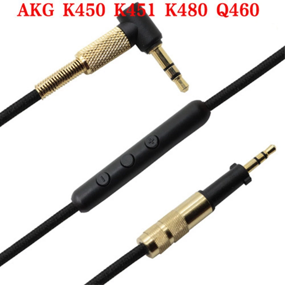 

Suitable for AKG K450 K451 Headphone Cable K452 K480 Q460 DIY Silver-Plated Upgrade Wire Control