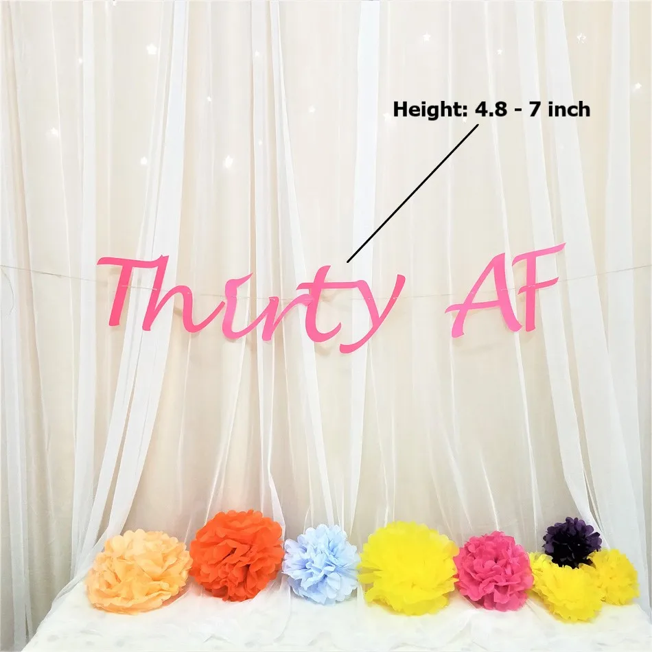 Подвесные украшения из бумаги с надписью тридцать AF сделай сам для вечеринки в