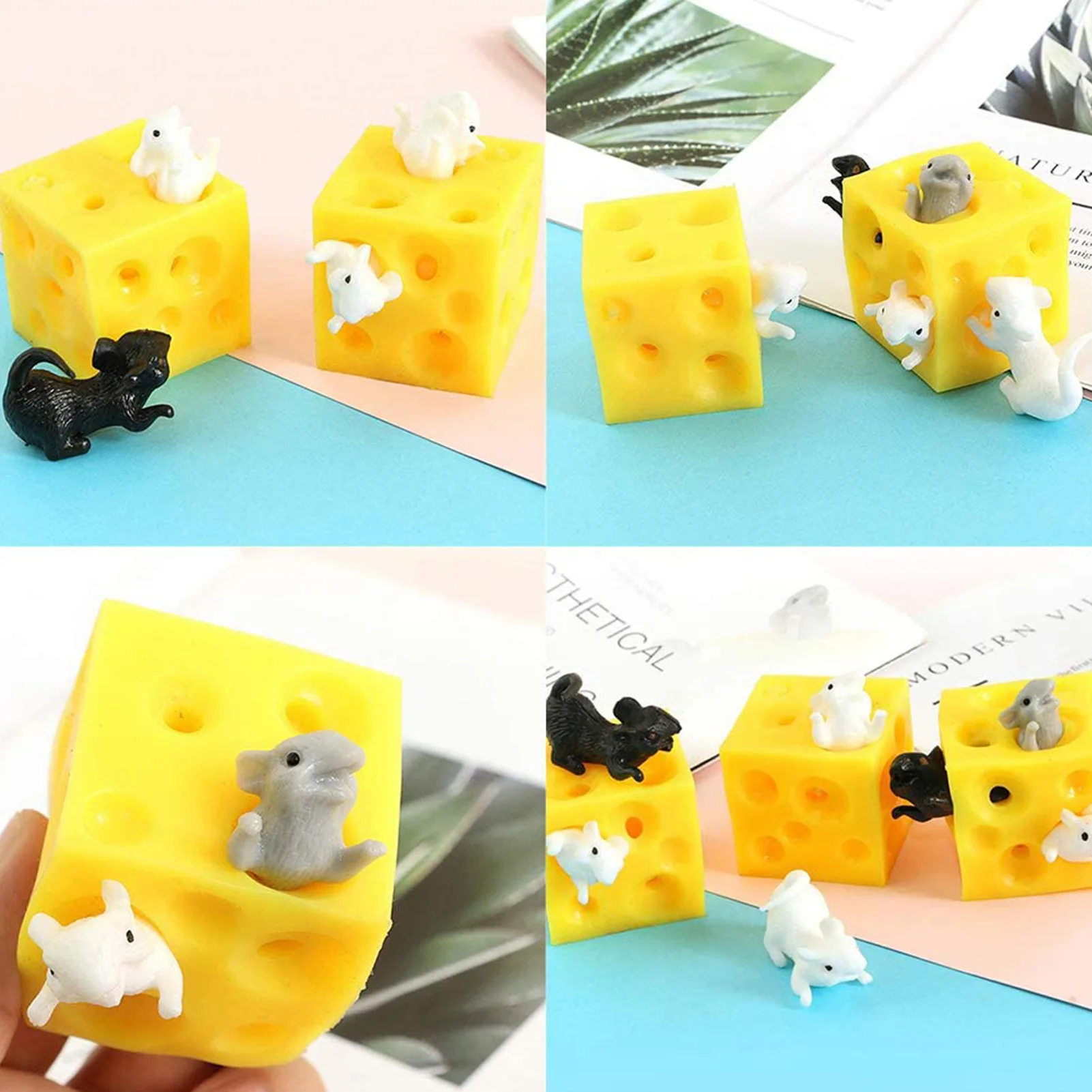 

Cheese Venting and Decompression Tpr Environmentally Friendly Soft Material Mouse Cheese Whole Toy