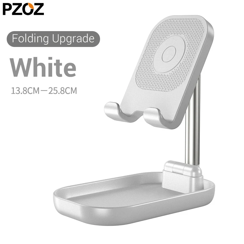 PZOZ подставка для телефона для iPhone XS 11 Pro MAX 8 iPad samsung Galaxy S10 S9 S8 Note 8 9 подставка для мобильного телефона держатель для планшета - Цвет: White