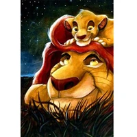 full squareround drill 5d diy diamond painting cartoon tiger and lion rrhinestone embroidery cross stitch 5d home decor gift