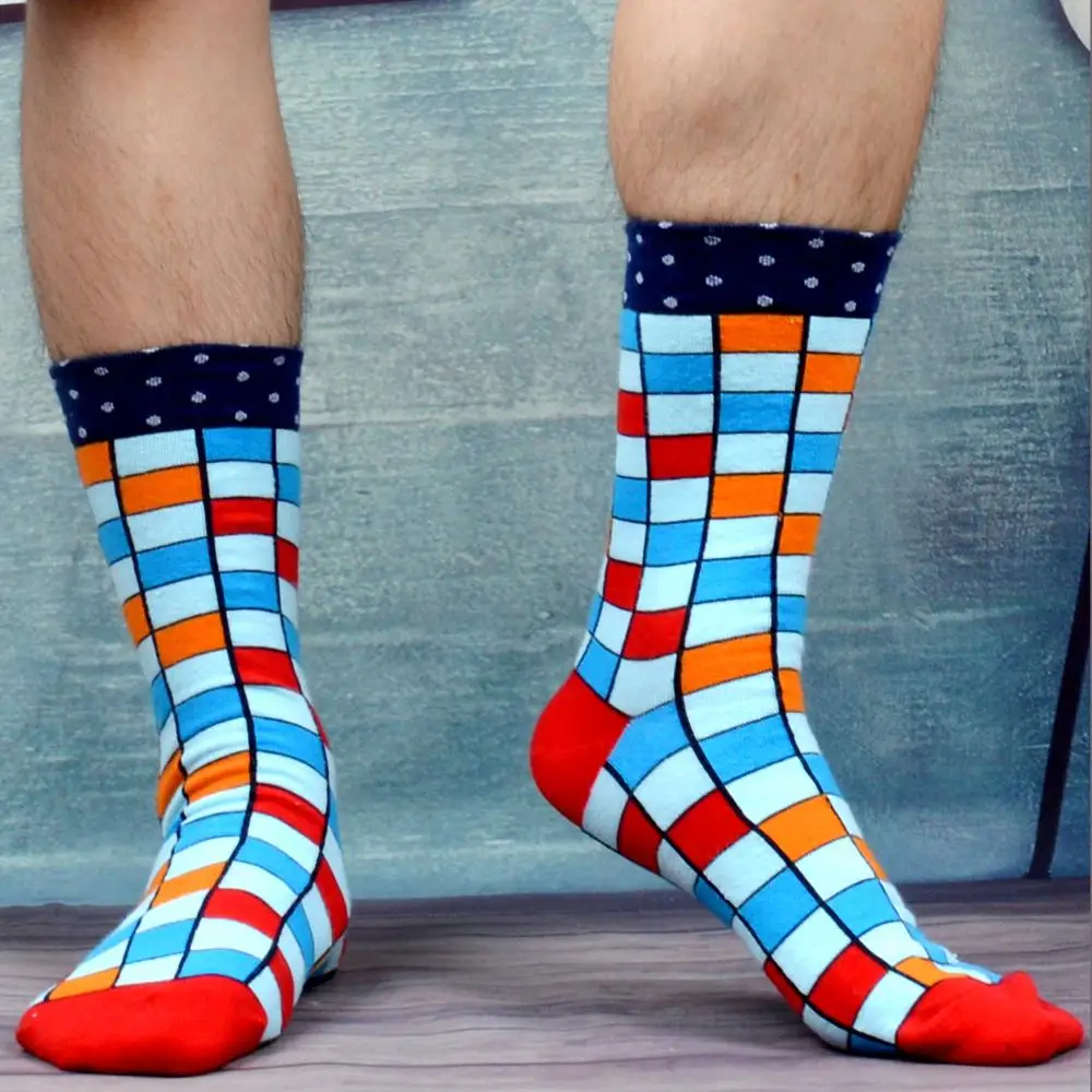 SANZETTI 12 парт/лот мужские цветные забавные короткие носки из чесаного хлопка