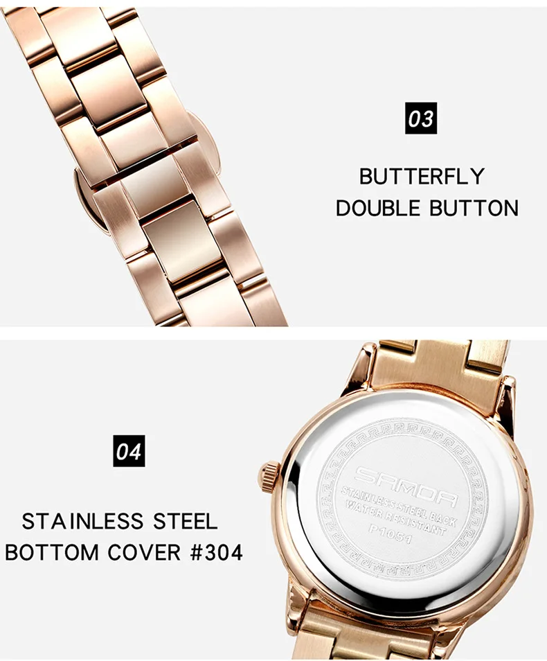 Женские часы SANDA модные трендовые простые и элегантные женские кварцевые