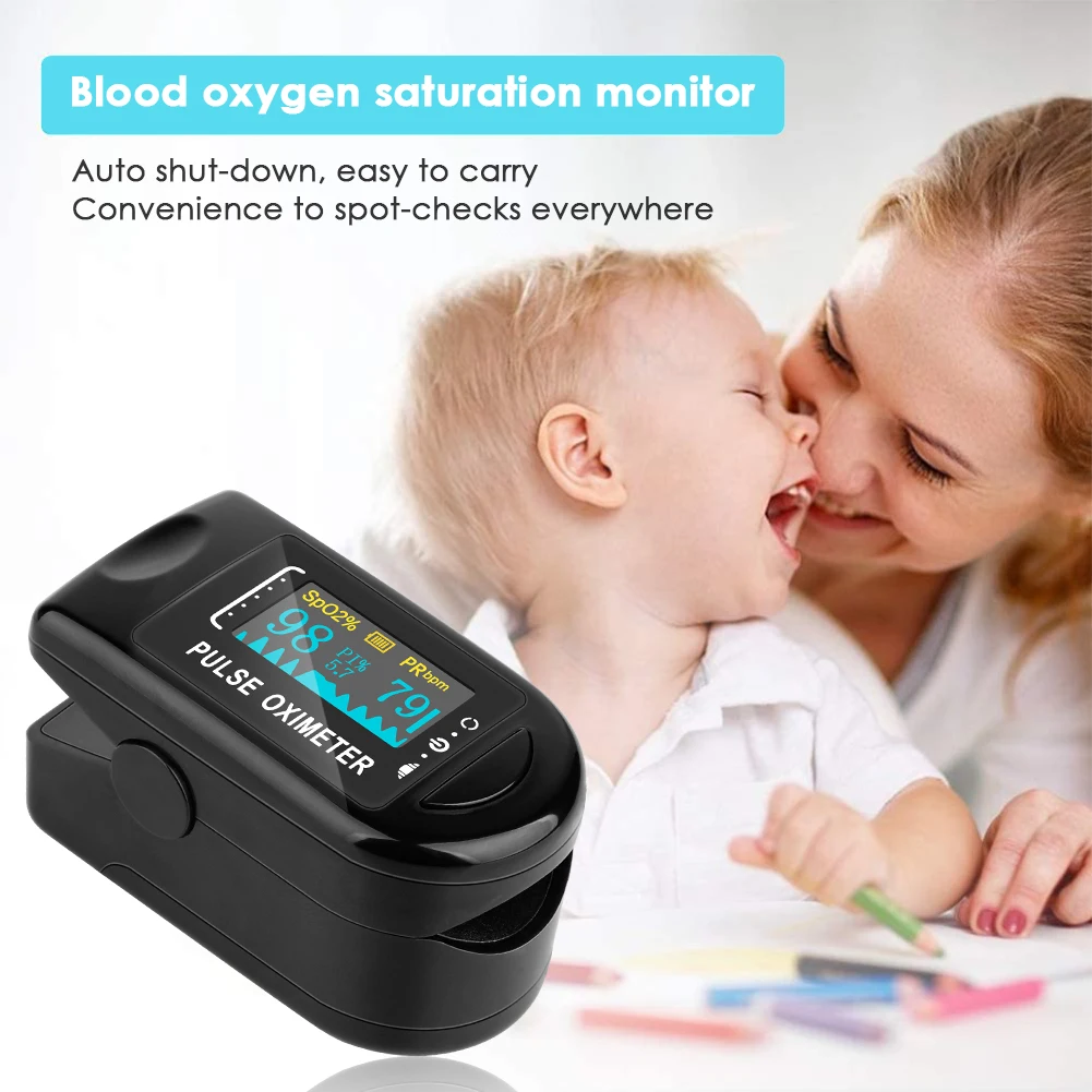 Finger Oximeter Household Health Monitors Fingertip Pulse Oximeter Heart Rate Monitor Blood Pressure Oximetry Blood Oximeter