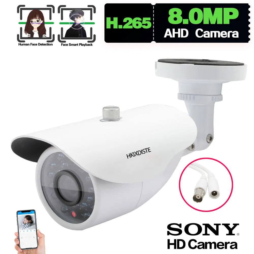 

4K Analog CCTV Camera with Motion Sensor Outdoor Waterproof AHD Security Bullet Camera BNC 8MP DVR Video Surveillance System 5MP