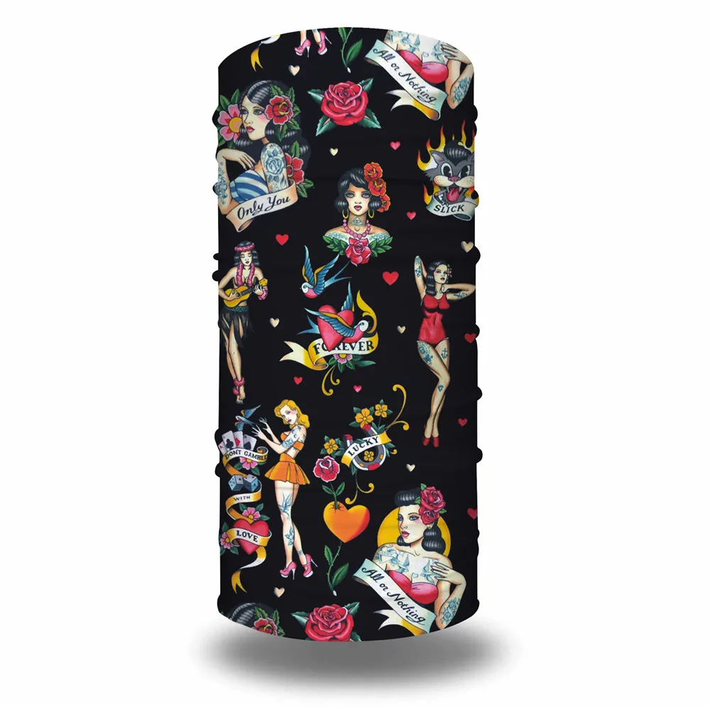 3d шарф в виде цветка черепа бандана для косплея на открытом воздухе Прямая