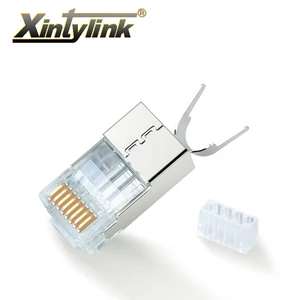 xintylink cat7 cat8 rj45 connector ethernet cable plug rj 45 cat6a cat 6a male network shielded cat7a 8p8c sftp lan modular jack free global shipping