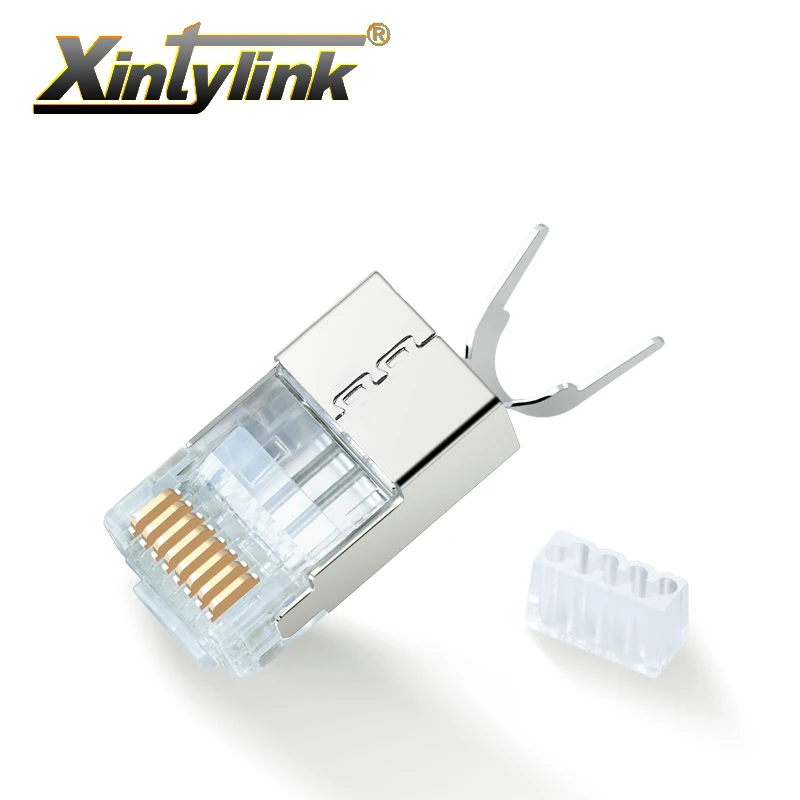 Разъем xintylink cat7 cat8 rj45 модульный разъем для кабеля ethernet rj 45 cat6a cat.6a cat7a 8P8C sftp
