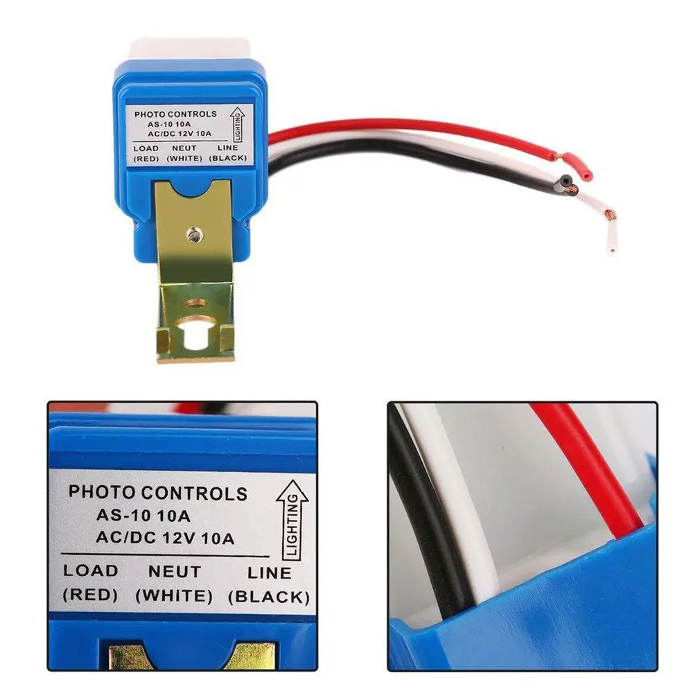 AC DC 12V 10A Auto On Off Photocell Street Light Photoswitch Sensor Switch UL | Обустройство дома