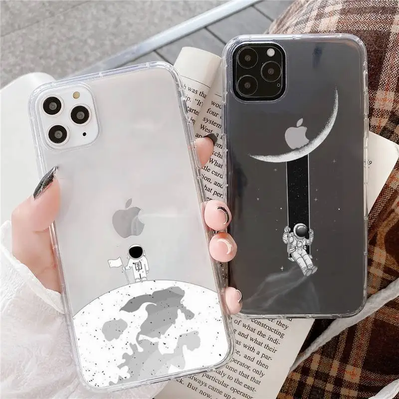 

Cute Astronaut Pattern Phone Case For for iphone 12 Mini SE 2020 5 5S 6 6S Plus 7 8 Plus X XR XS 11 Pro Max Fundas Coque TM