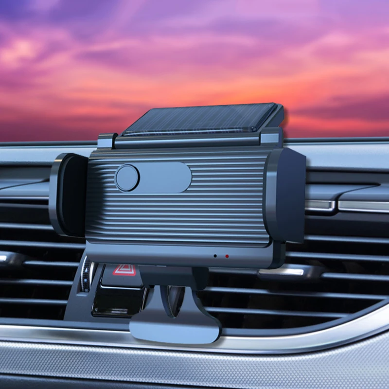 

1pc Universal Car Phone Holder Durable Solar Bracket Adjustable Air Outlet Clip Mounts Portable Automobile Interior Accessories