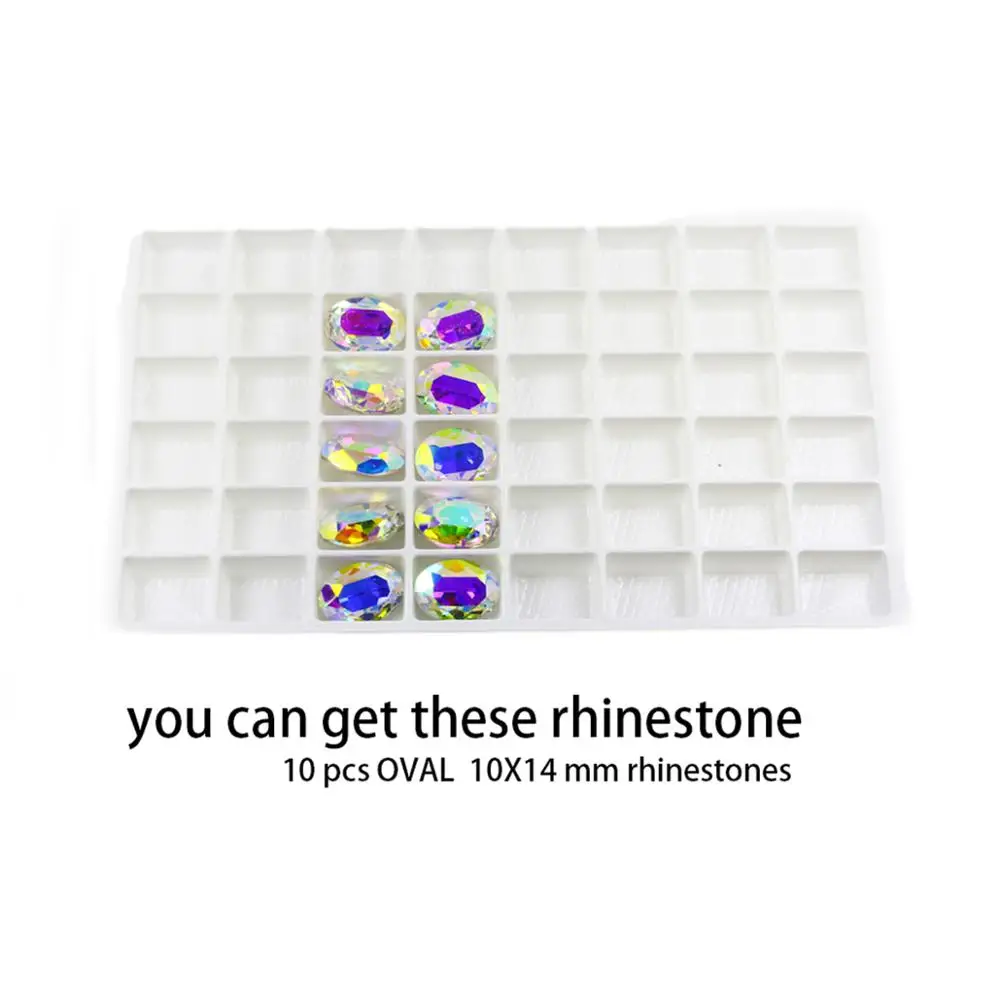 Овальный Стекло K9 с украшением в виде кристаллов Стразы бриллианты блеск для