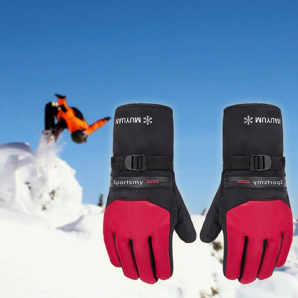 Перчатки с подогревом для лыж водонепроницаемые мужские перчатки катания на