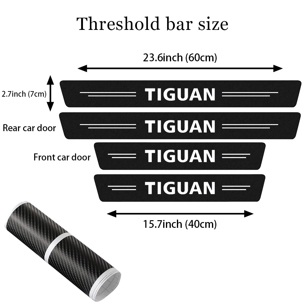 4 шт. для VW Volkswagen Tiguan 1 2 2008-2011 2012 2013 2014-2021 автомобильные наклейки на заднюю панель из