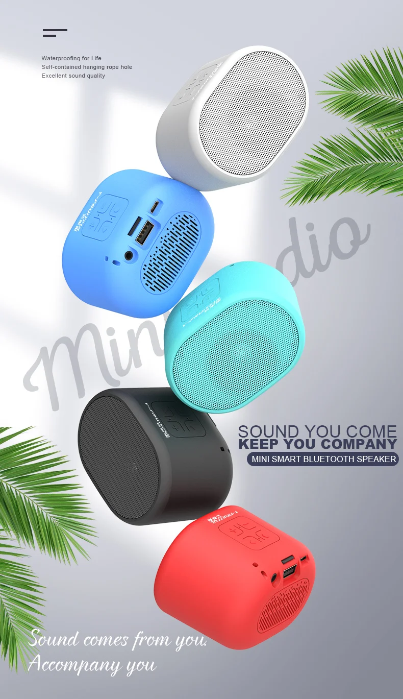 Портативная беспроводная Bluetooth колонка водонепроницаемый мини динамик уличный