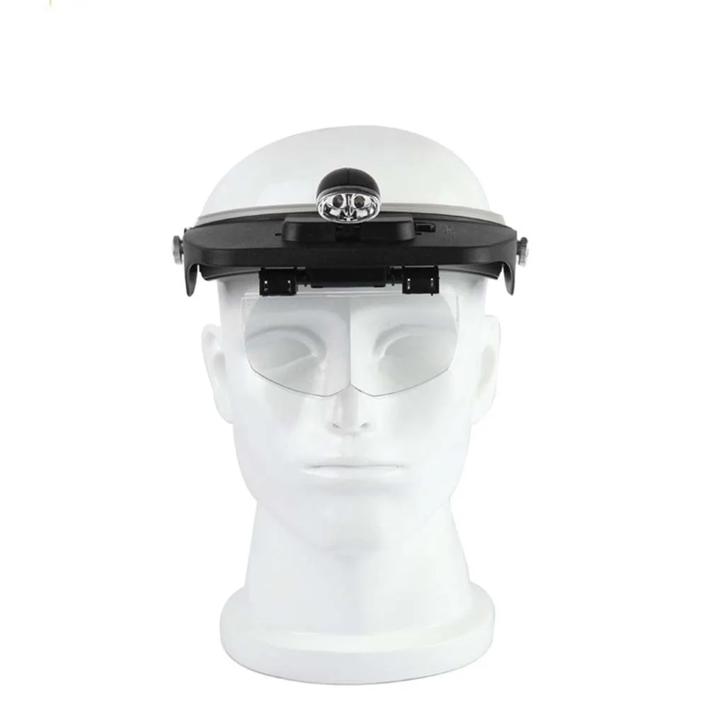 Светящаяся 6X Голова глаз светодиодная Лупа на голову налобный фонарь Ювелиры