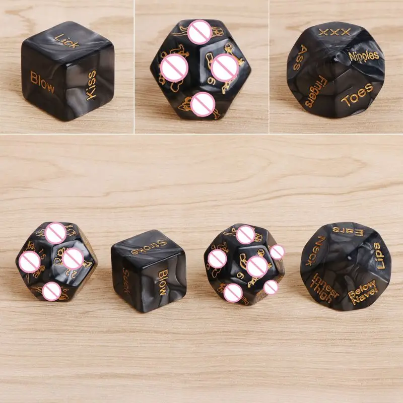 

4 PCS Fun Acrylic Dice Dice Dice Erotic Dice Game Toy Couple Gift