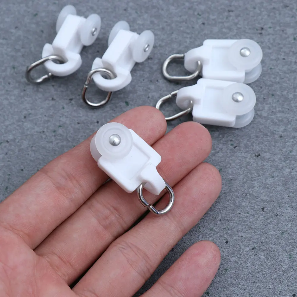 

50PCS Curtain Rolle Curtain Rail Accessories Mute Hook Track Pulley Hook Roller