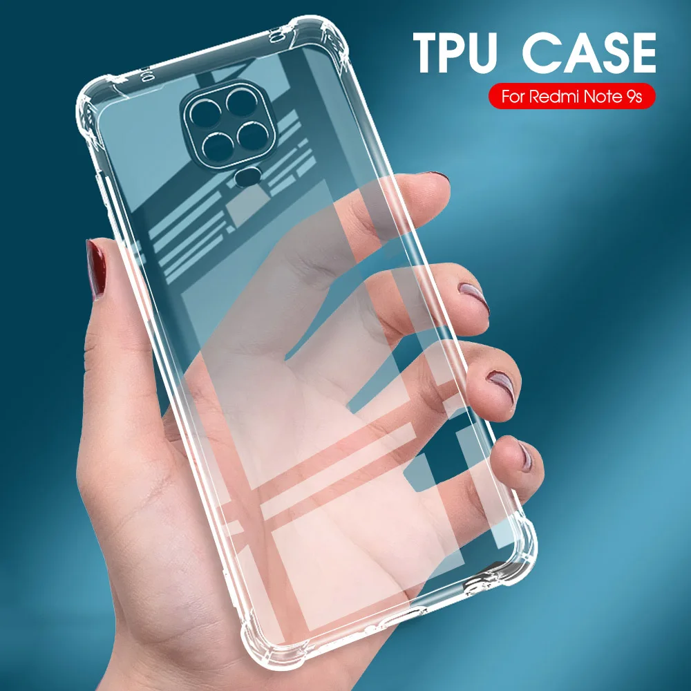 

Shockproof Silicone Soft Case For Redmi Note 10 9 Pro 10S 9S 9A 9C 9T Xiaomi Mi 11 10 10T Pro Lite Poco X3 M3 F2 Pro Clear Cover