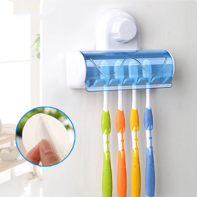 

Bathroom Accessories sets Toothbrush Holder Tooth Brush Storage Rack Wall Mount Stand Toiletry Shelf Toothbrush Organizer