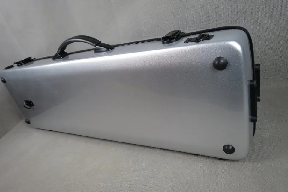 Прочный Красивый Блестящий чехол для скрипки из серебристого