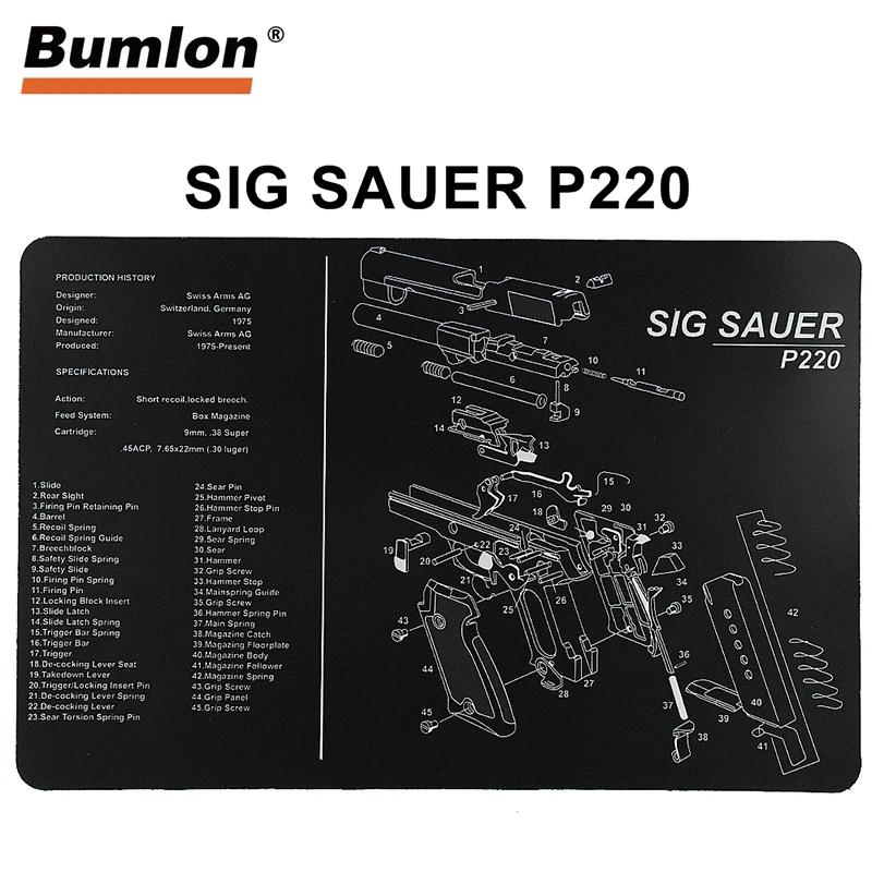 

Оружейная Чистящая Водонепроницаемый нескользящая резиновая щетка для чистки Мат ковер с инструкциями Armourist мат коврик, резиновый напольн...