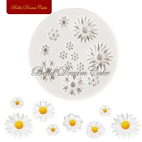 mini daisy flower silicone mold chocolate fondant sugarcraft mould diy soap clay moulds cake decorating tools baking accessories