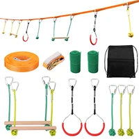 children climbing rope exercise line obstacle training equipment kids fun slack line outdoor childrens sports equipment