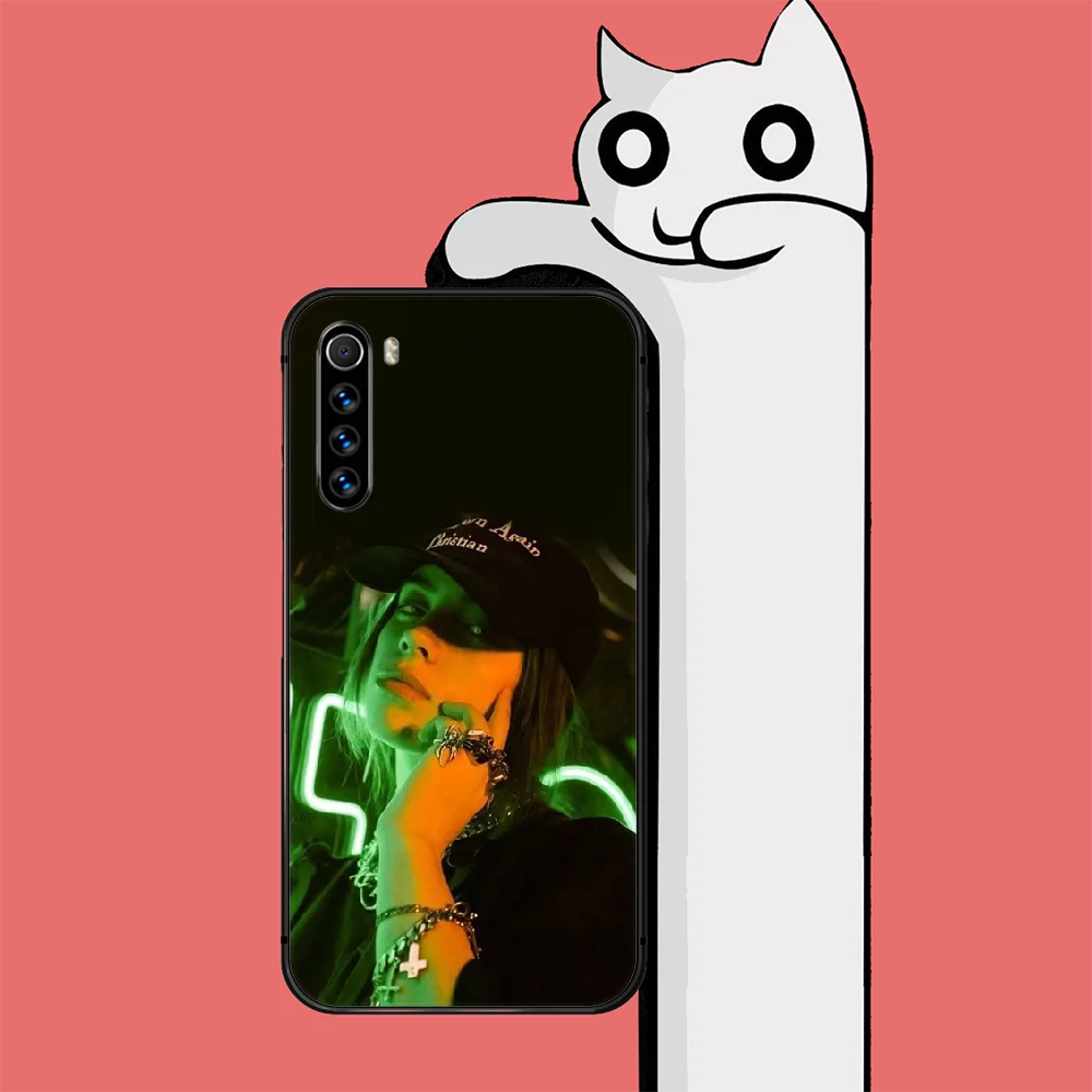 

Star Girl Singer Eilishs Phone Case Cover For Xiaomi Redmi Note 7 7A 8 8T 9 9S 9A 10 K30 Pro Ultra Black
