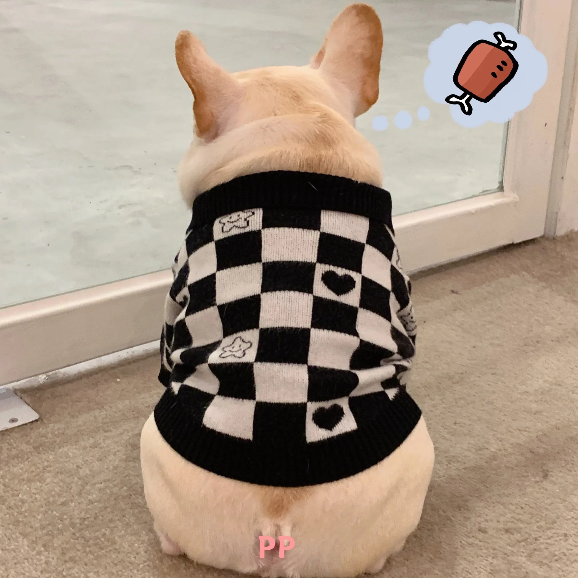 

Новинка 2021, брендовая сетка с узором для домашних животных, Красный Французский бульдог, Тедди, одежда для пуделя, энергосберегающая одежда ...