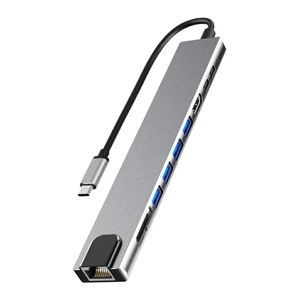 

USB-концентратор 10 в 1, 4K, USB, VGA, PD, 3,5 мм