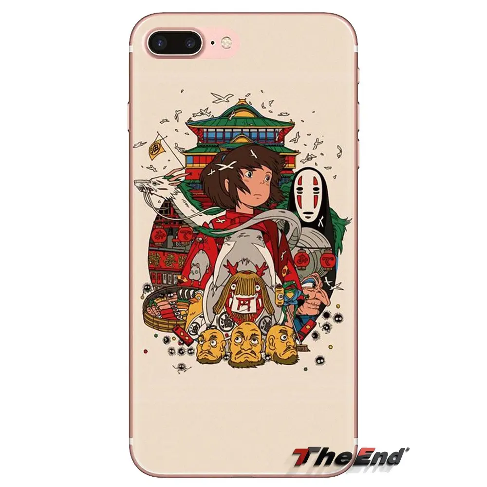 Cartoon Spirited Away No Face TPU Bag Case For iPhone XS Max XR X 4 4S 5 5S 5C SE 6 6S 7 8 Plus Samsung Galaxy J1 J3 J5 J7 A3 A5 |