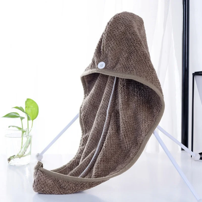 Уход за волосами коралловый флис полотенце для сушки волос супер впитывающая