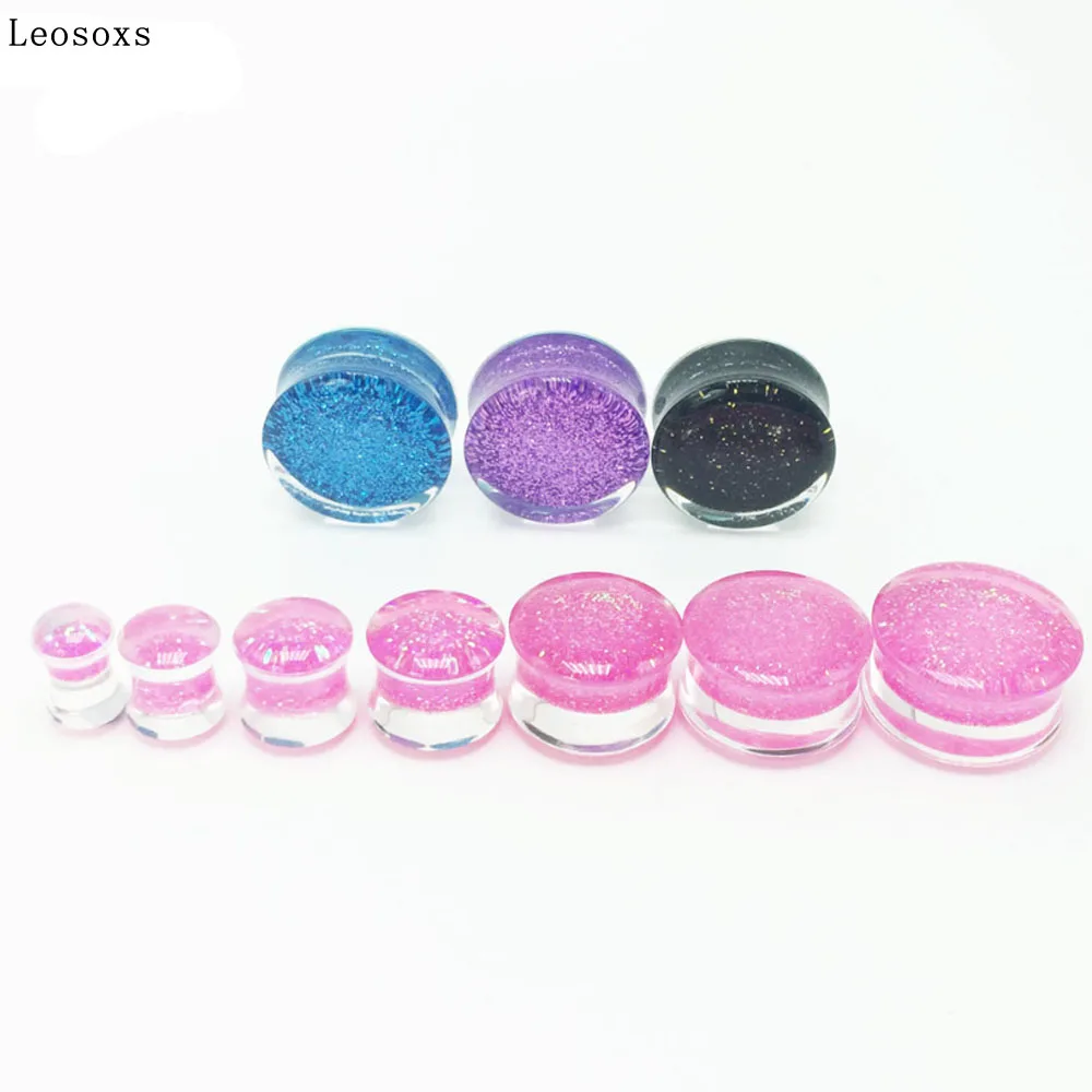 

Leosoxs New European and American Acrylic Flash Powder Waist Drum Ear Expander Ear Expander Auricle Profile Stick EAR TUNNEL