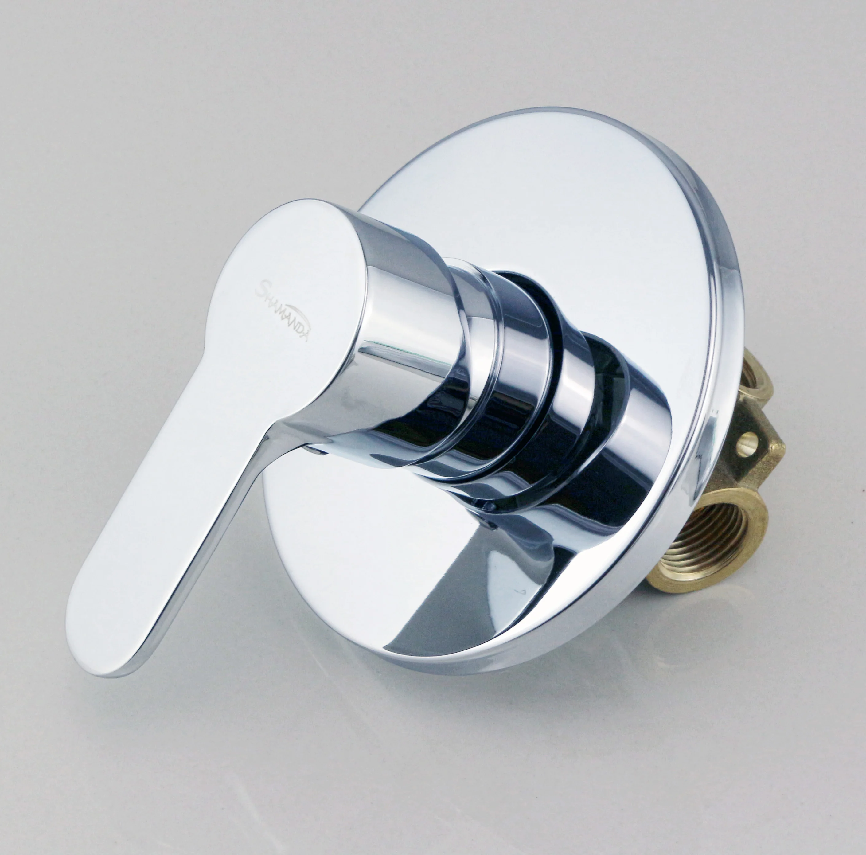 bathroom products in wall mounted faucet bath and shower mixer valve brass chrome single function actuated faucet valve 17559 free global shipping