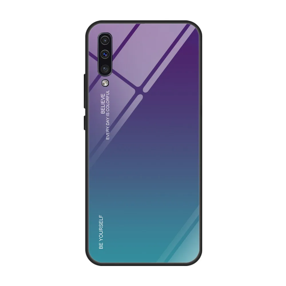 03 Градиент Стекло чехол для samsung A30S A50S A30 A50 S A 30S 50 S A 30 50 S чехол защитной оболочки A10 A20 A70 A50 A60 A40 A20e чехол - Цвет: 03