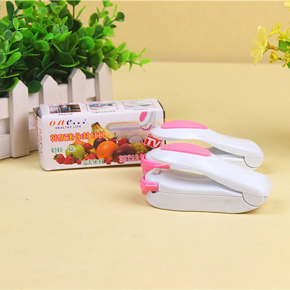 2 шт. портативный пластиковый мешок Зажимы Ручной мини электрический тепла