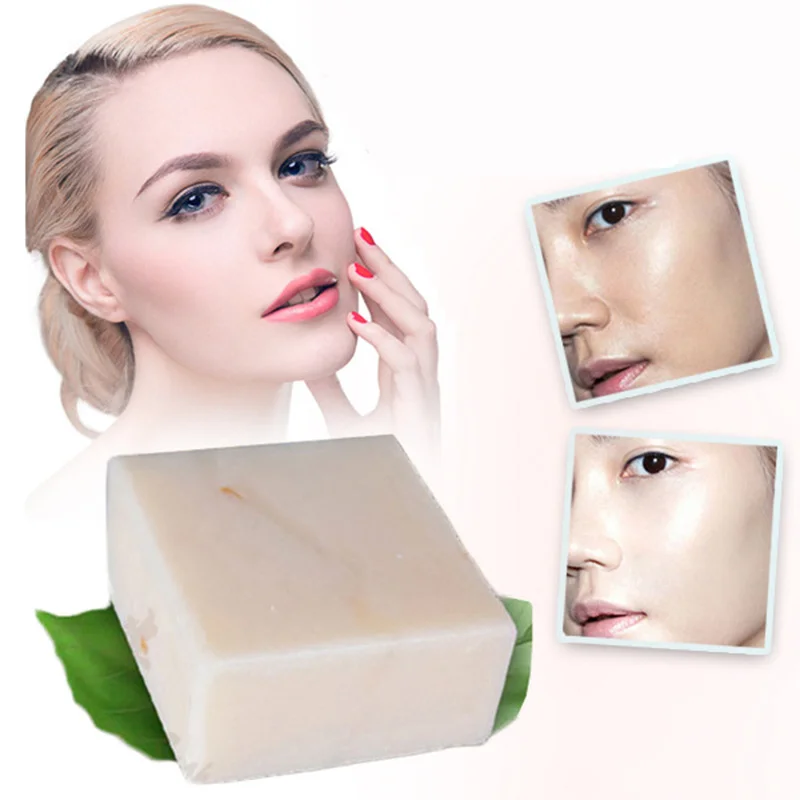 

65g Handmade Rice Milk Soap Collagen Vitamin Skin Whitening Acne Pore Removal Moisturizing Bleaching Rice Milk Soap Face soap