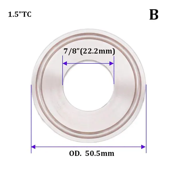 22.2mm Cutout 1," Tri Clamp(50,5 м OD) торцевая крышка с сварным отверстием санитарно 304 нержавеющая сталь Homebrew пиво и ремесло пивоварения фитинг - Цвет: 22.2mm Cutout