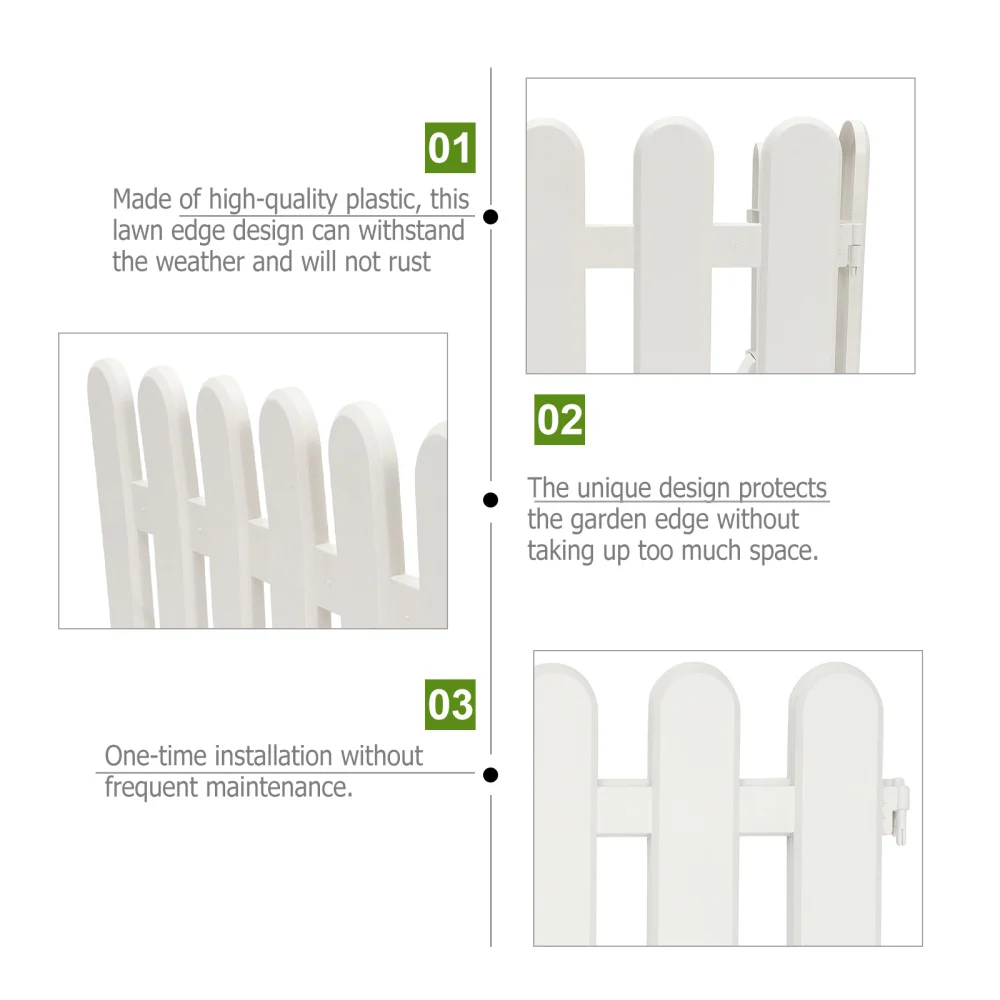 

2pcs Kindergarten Flower Fence Garden Vegetable Small Fence Decor with 4 Base