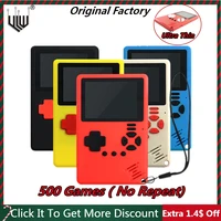 ultra thin 500games retro portable mini handheld video game console rechargeable 2 4 inch lcd kids colorful game player gift