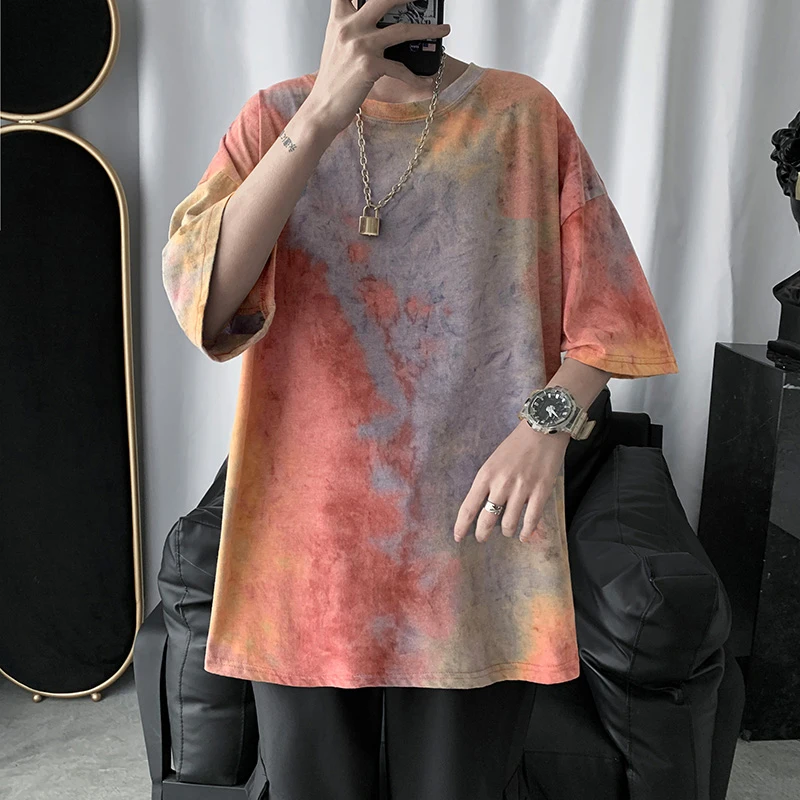 Футболка мужская оверсайз в стиле Харадзюку модная мягкая дышащая рубашка с