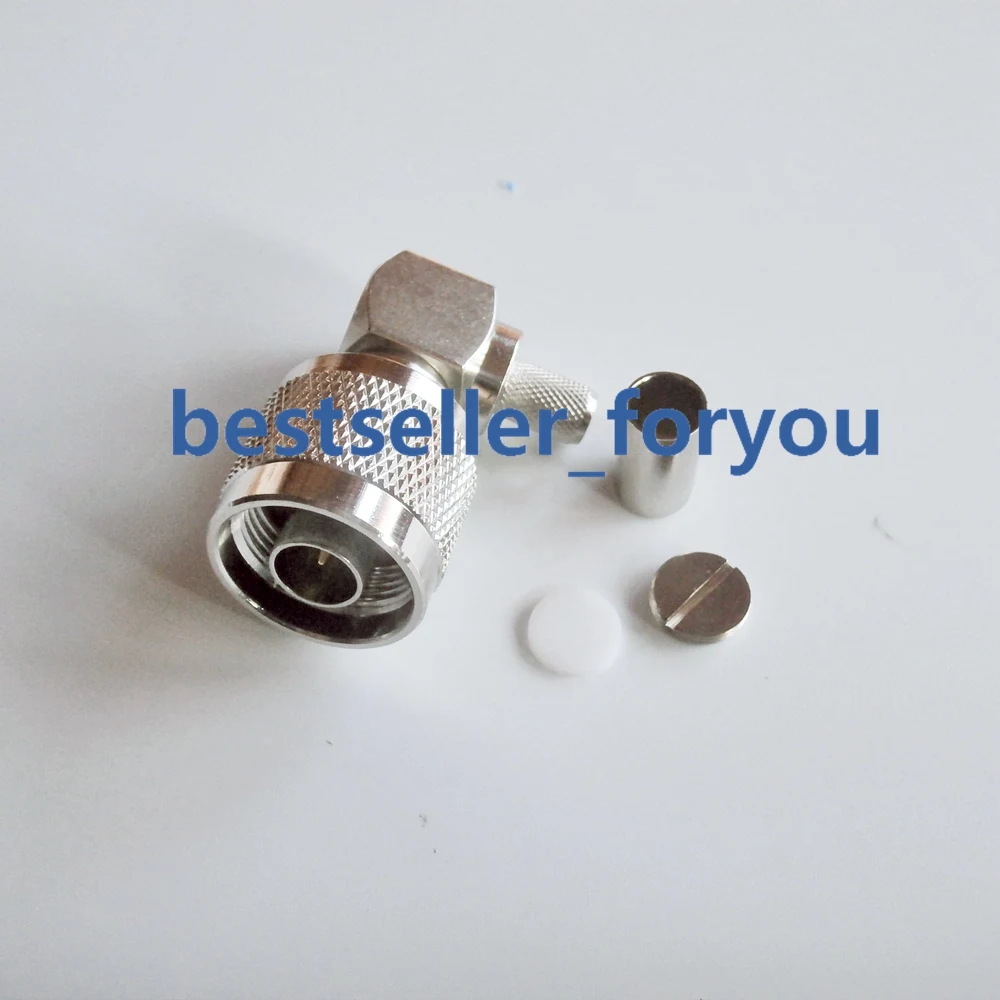 

N Type Male Plug 90 Degree RA Crimp LMR240 RG-8X RG8X RG59 Cable Right Angle Connector